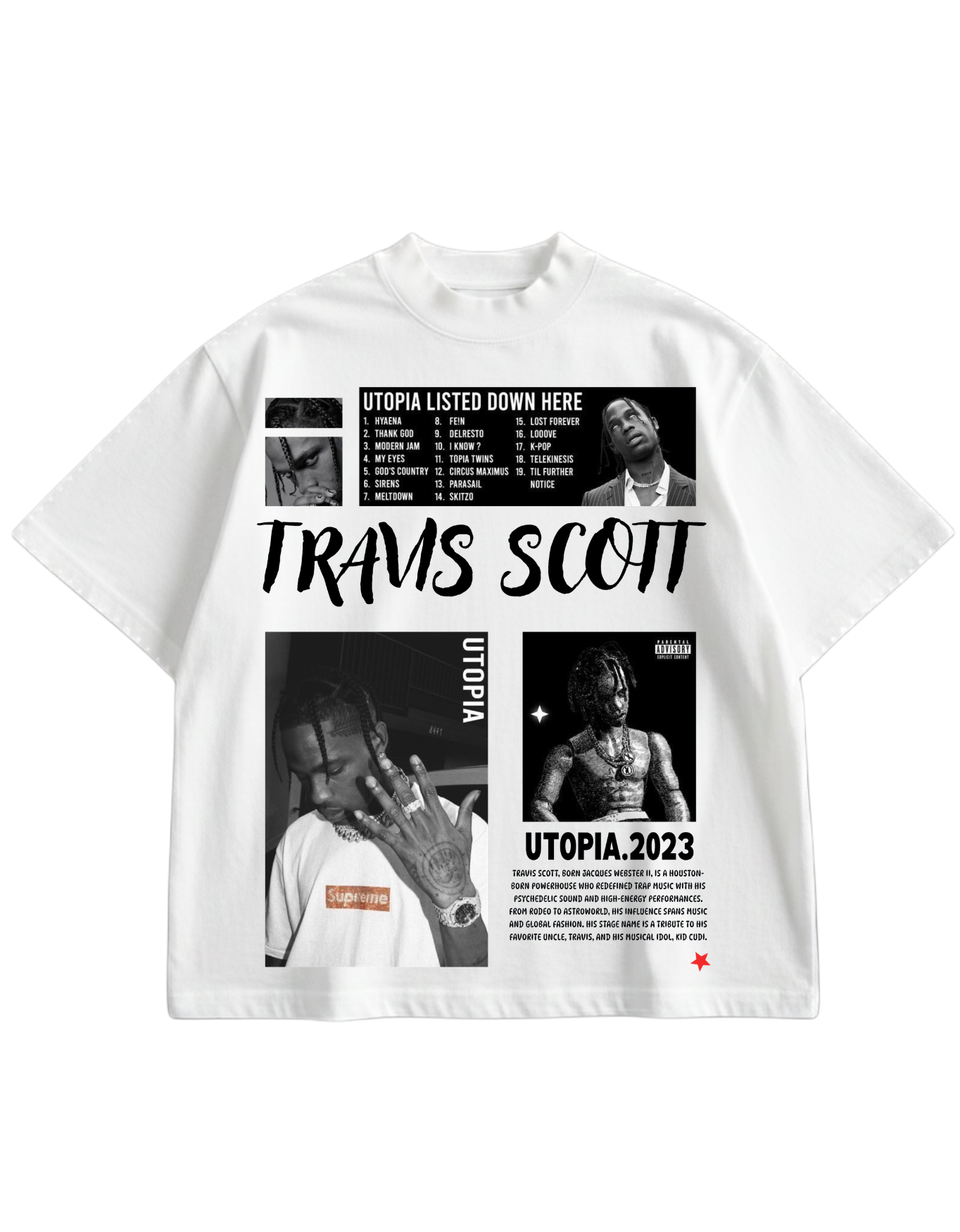 Travis Scott UTOPIA Premium Oversized Tee